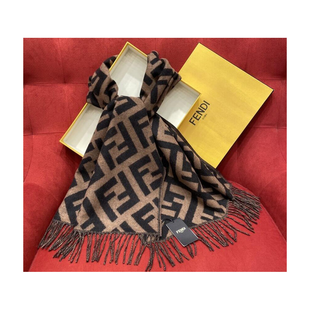 Fendi Cashmere FF Logo Scarf FXT260