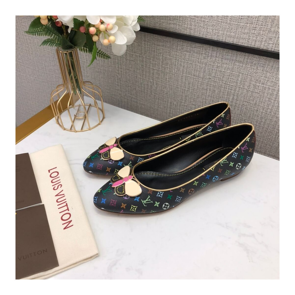 Louis Vuitton Multicolor Primrose Ballerina Flat Shoes 91051