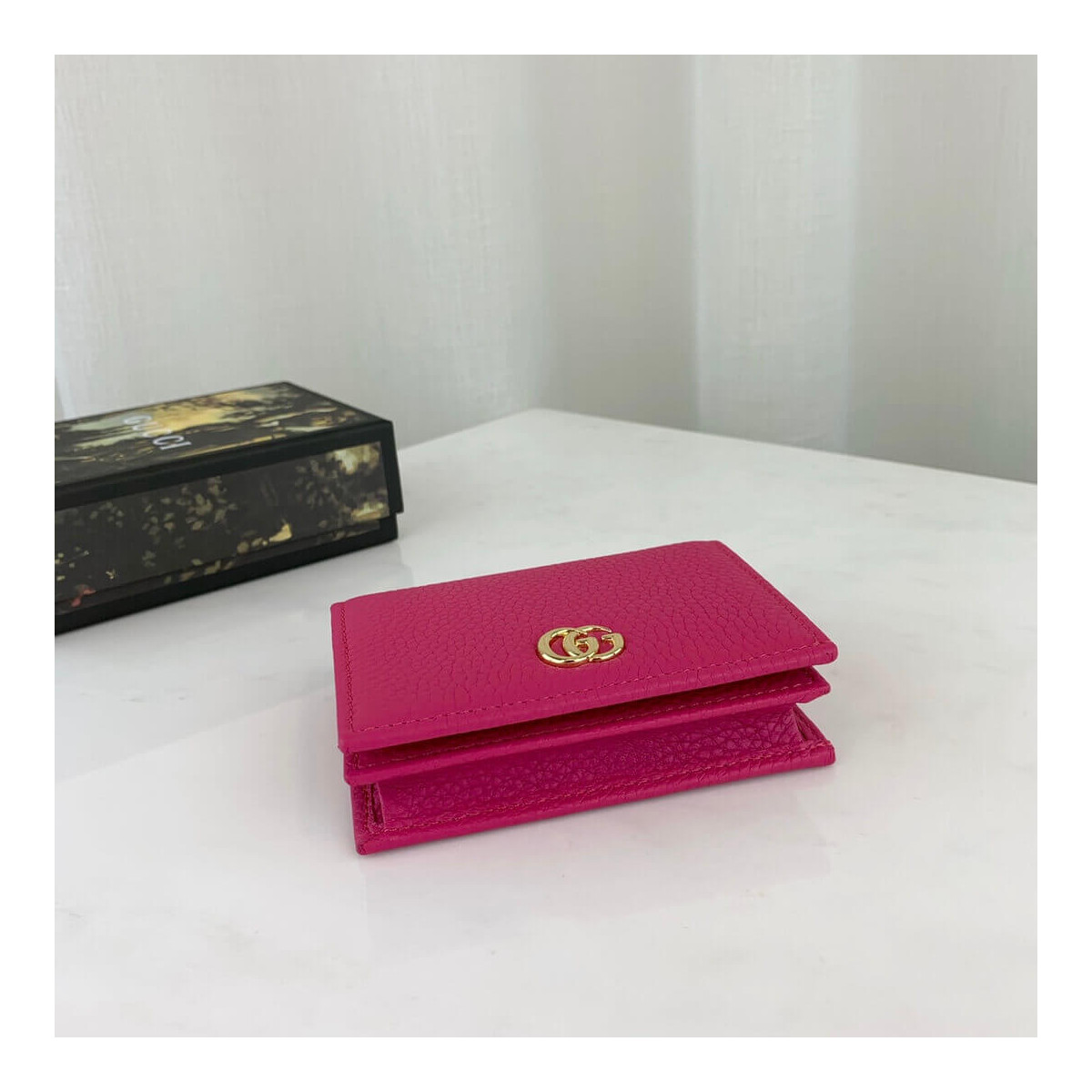 Gucci Leather Card Case Wallet 456126