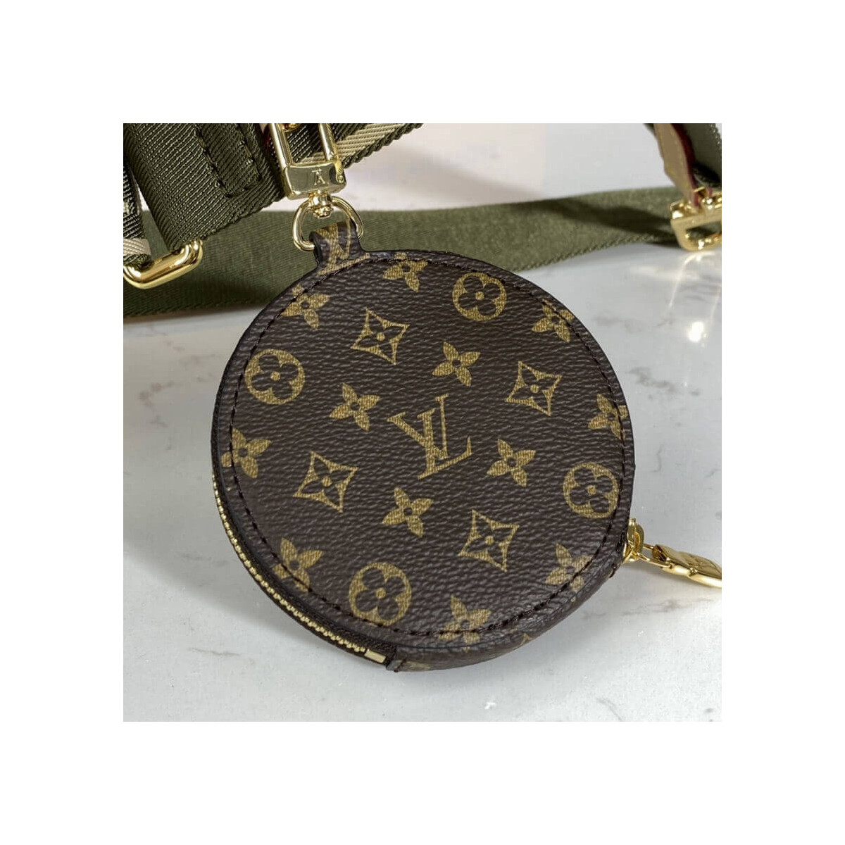 Louis Vuitton Pochette Bandouliere Multi Strap J02487 Kahki&amp;Beige