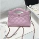 Chanel 31 Mini Shopping Bag Chain Clutch Shiny Lambskin AS3656