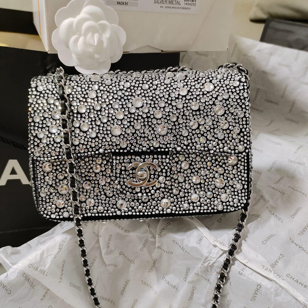 Chanel Mini Flap Bag in Satin AS4142