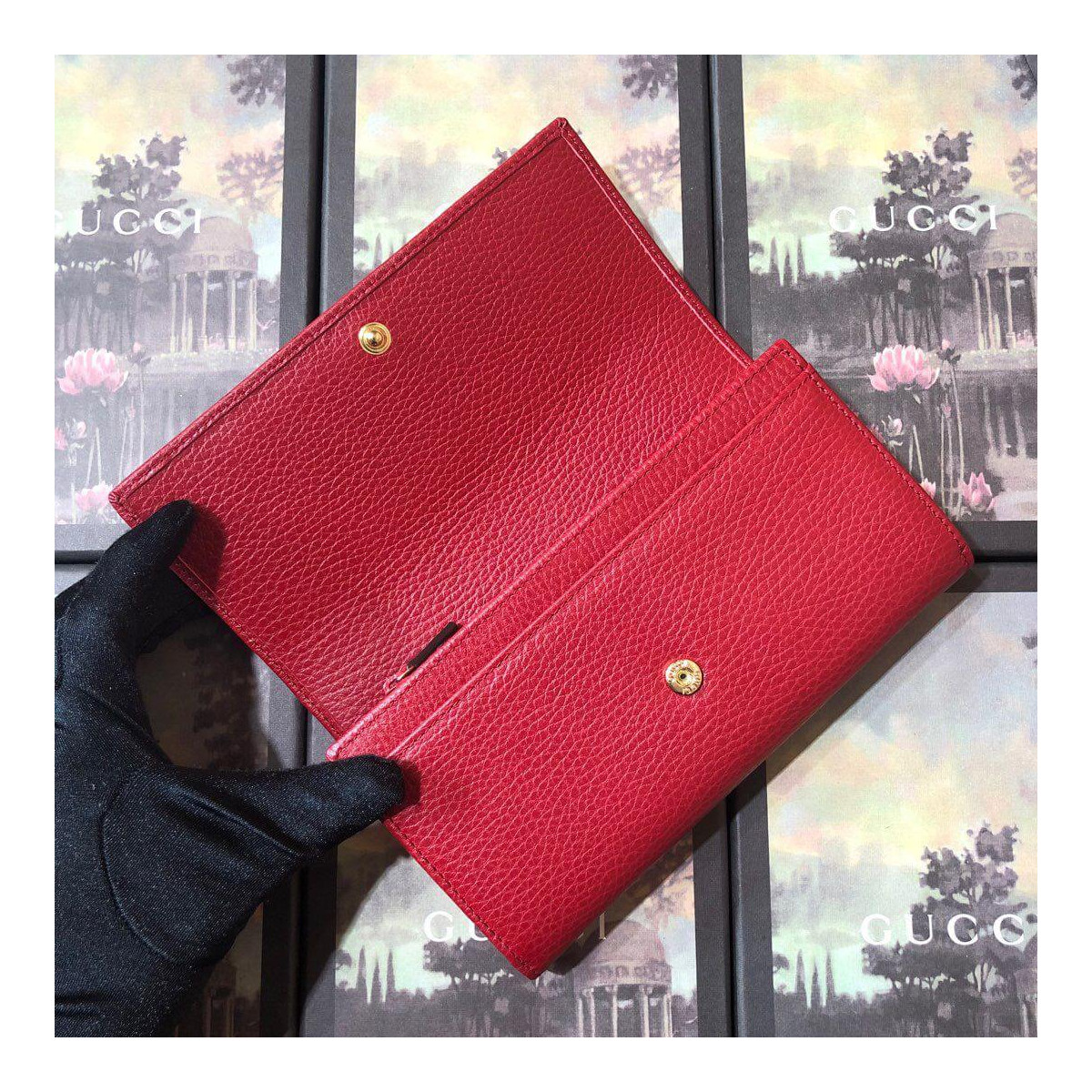 Gucci Leather Continental Wallet 456116