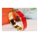 Hermes Narrow Clic H Bracelet In Red