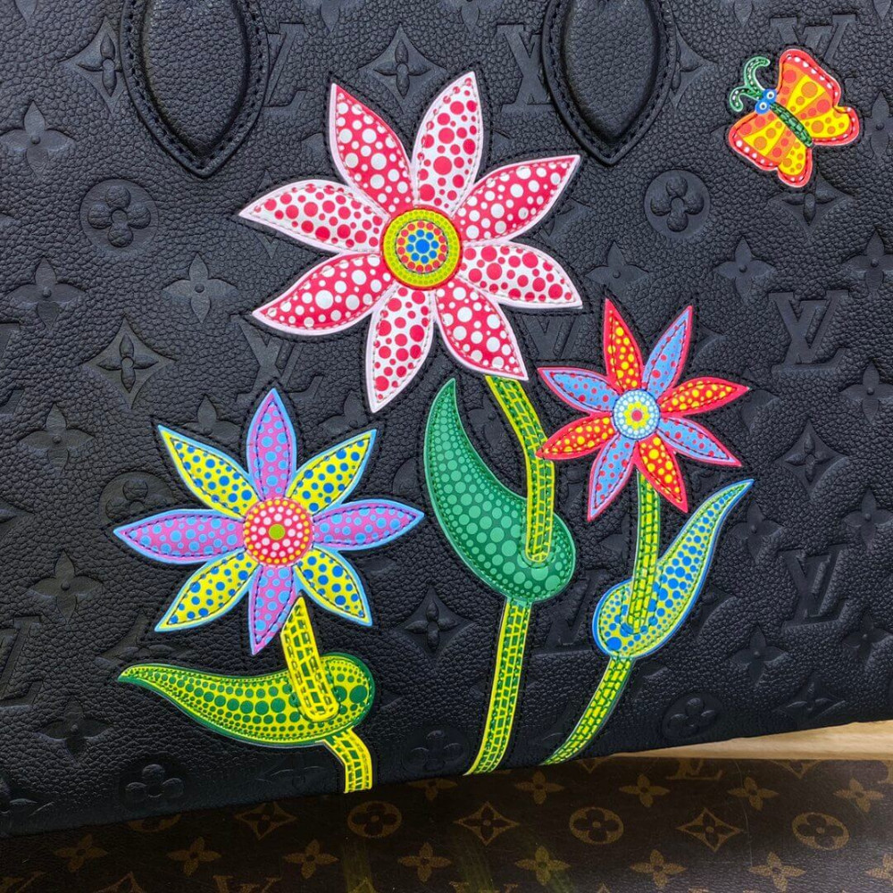 LV x YK OnTheGo MM with Flower Marquetry M46416