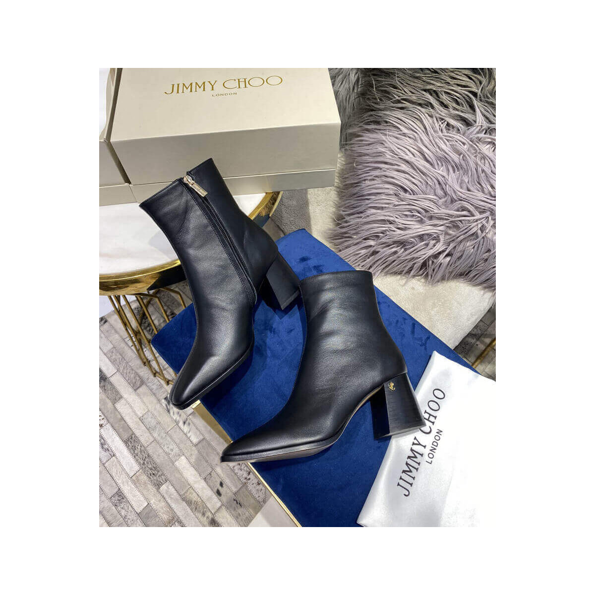 Jimmy Choo Bryelle 65 Leather Ankle Boots J172