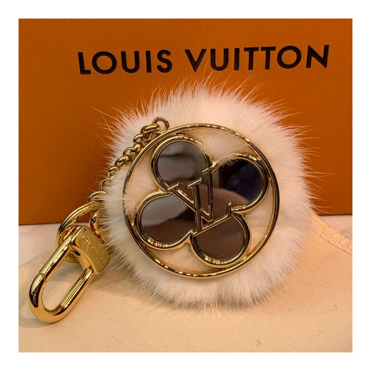 Louis Vuitton Flower Finesse Fur Bag Charm And Key Holder M69001