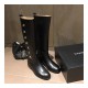 Chanel Calfskin CC Turn Lock High  Boots 37849