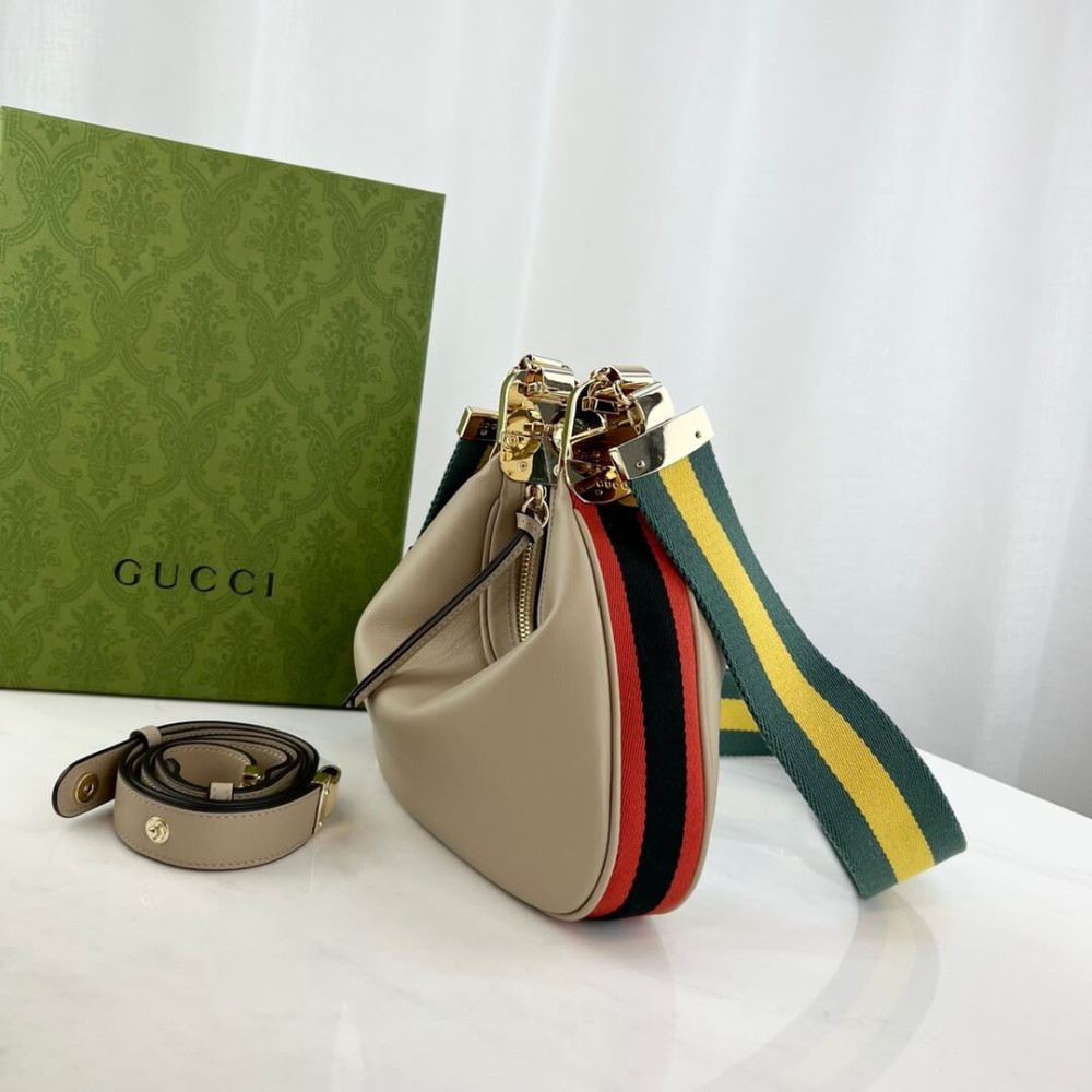 Gucci Oatmeal Leather Attache Small Shoulder Bag 699409