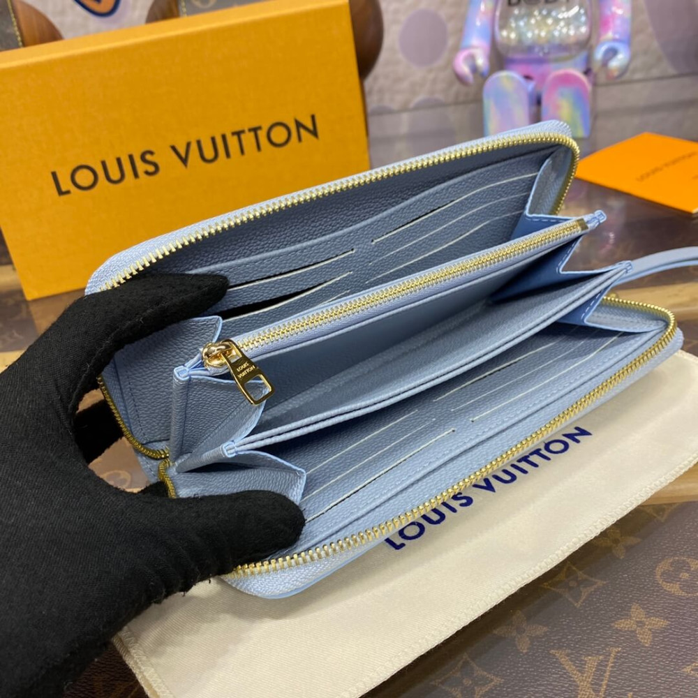 Louis Vuitton Monogram Empreinte Zippy Wallet M83225 Blue Hour