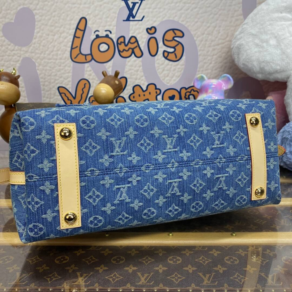 Louis Vuitton Monogram Denim CarryAll MM Bag M46855