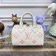 Louis Vuitton Monogram Empreinte Leather Speedy Bandouliere 20 Bag M46397 Creme/Pink