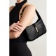 Saint Laurent 5A7 Crocodile-Effect Shoulder Bag Black 657228