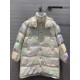 Moncler Daos Long Water Resistant Iridescent Hooded Down Puffer Coat