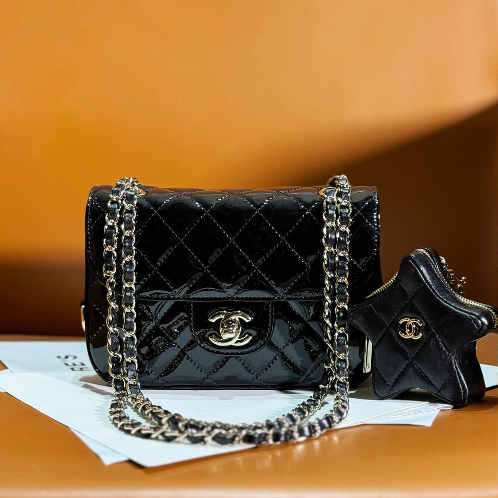 Chanel Mini Flap Bag &amp; Star Coin Purse AS4646