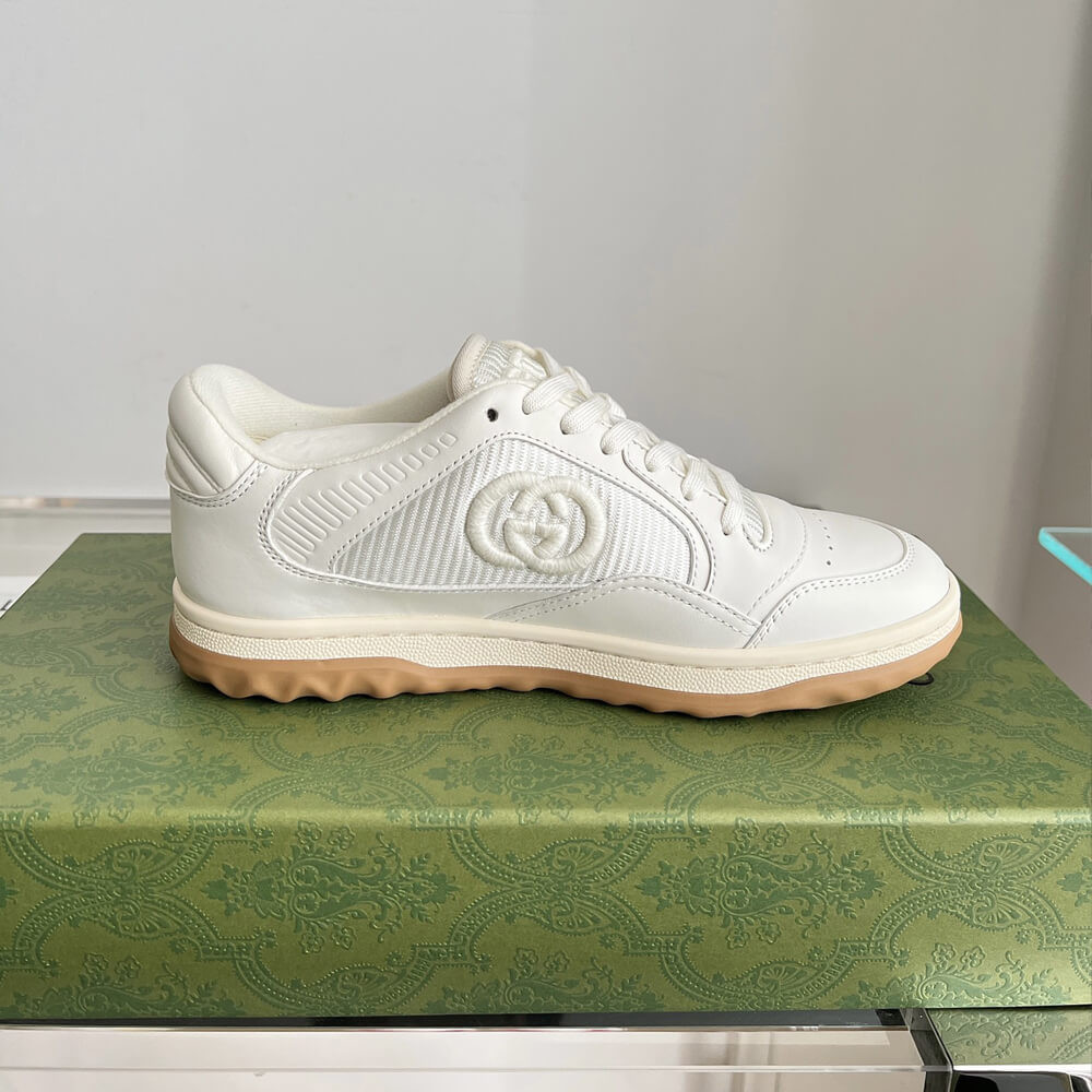 Gucci MAC80 Interlocking G Leather Sneakers in White 747953