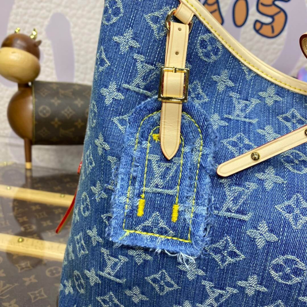 Louis Vuitton Monogram Denim CarryAll MM Bag M46855