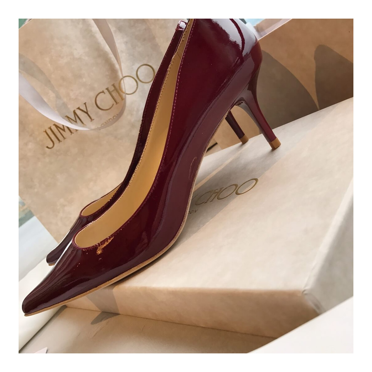 Jimmy Choo Romy 6.5cm Patent Pointed-Toe Pumps 120012