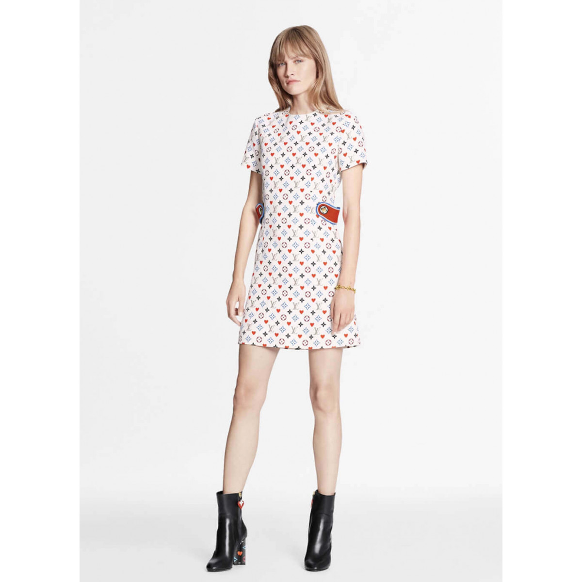 Louis Vuitton Game On Contrast Martingale Straight-Cut Dress