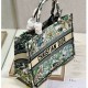 Christian Dior Book Tote White Multicolor Etoile de Voyage Embroidery