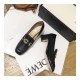 Gucci Zumi Leather Mid-Heel Loafer 575832 Black