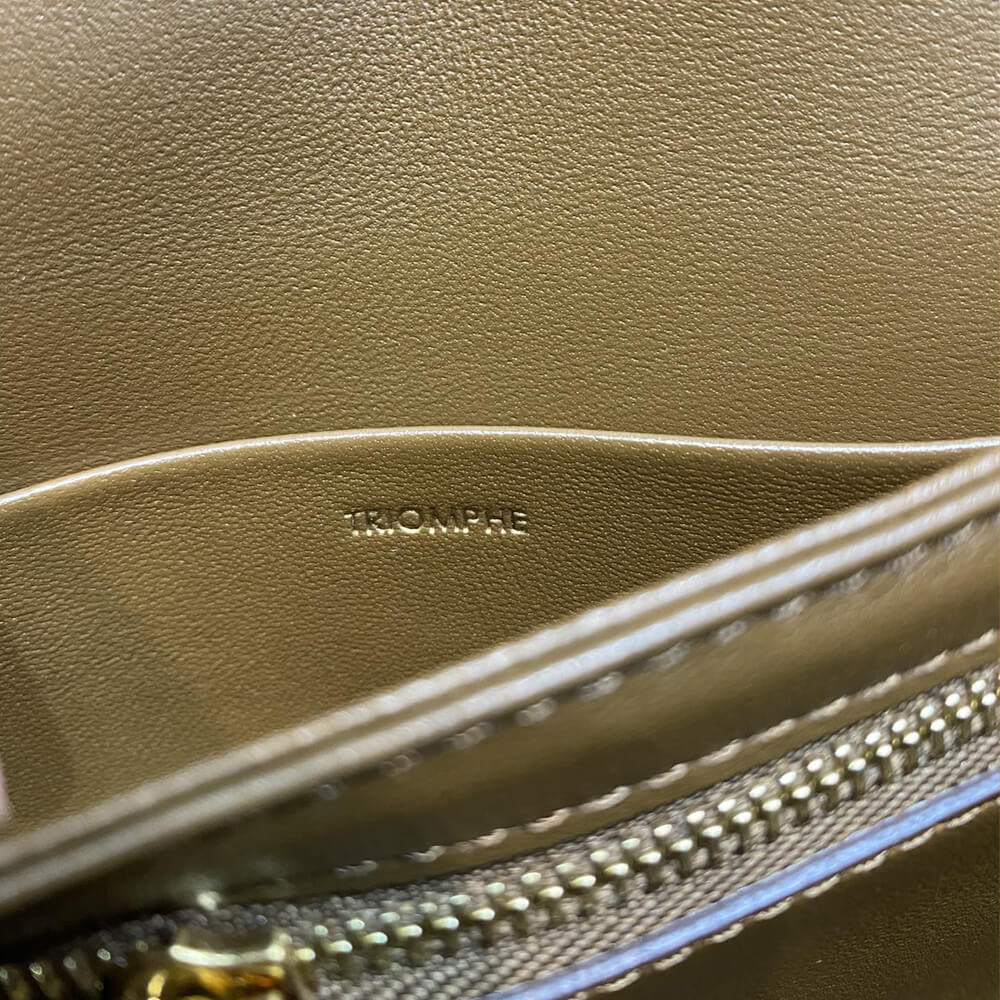 Celine Teen Triomphe Bag In Shiny Calfskin 188423