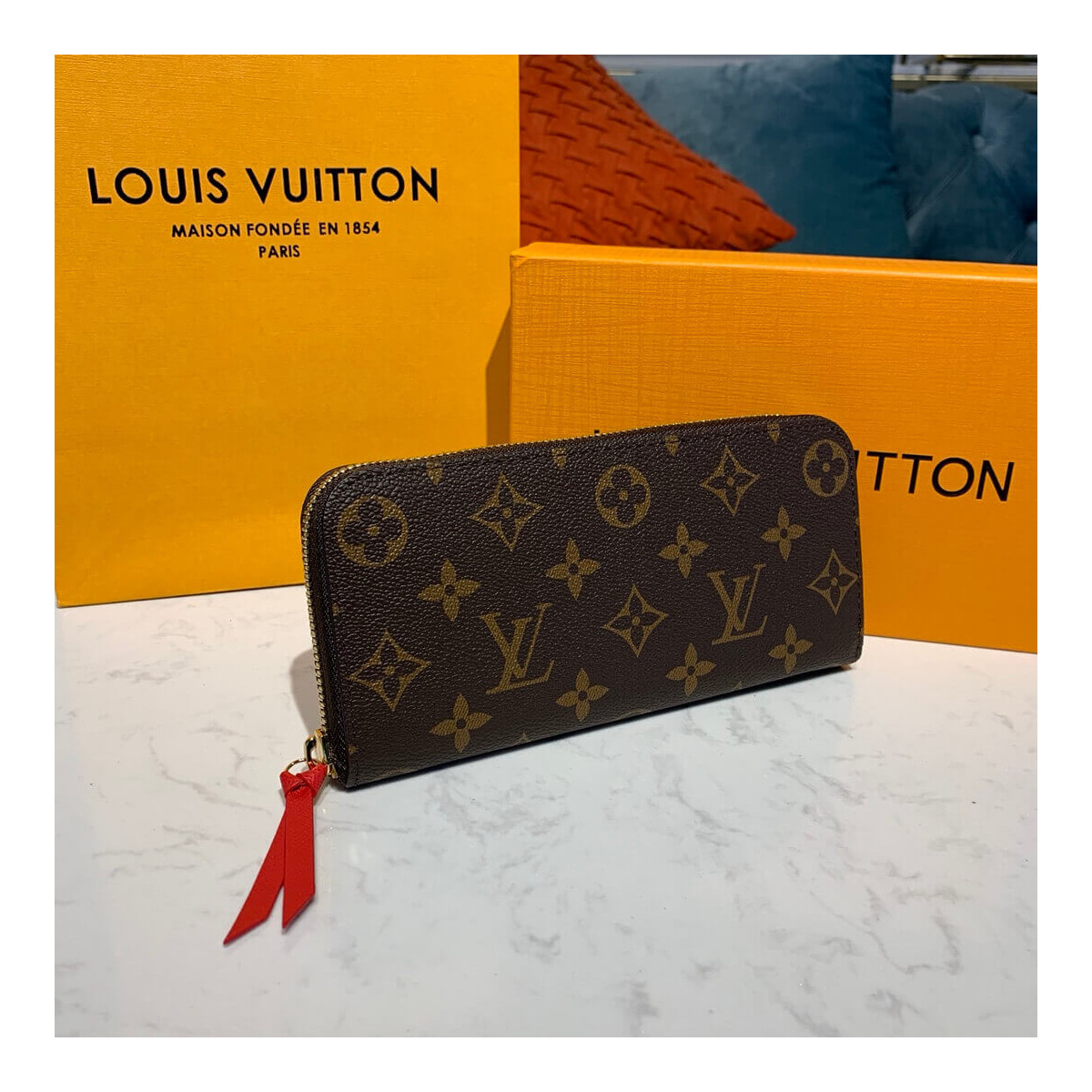 Louis Vuitton Monogram Clemence Wallet M60742 M61298