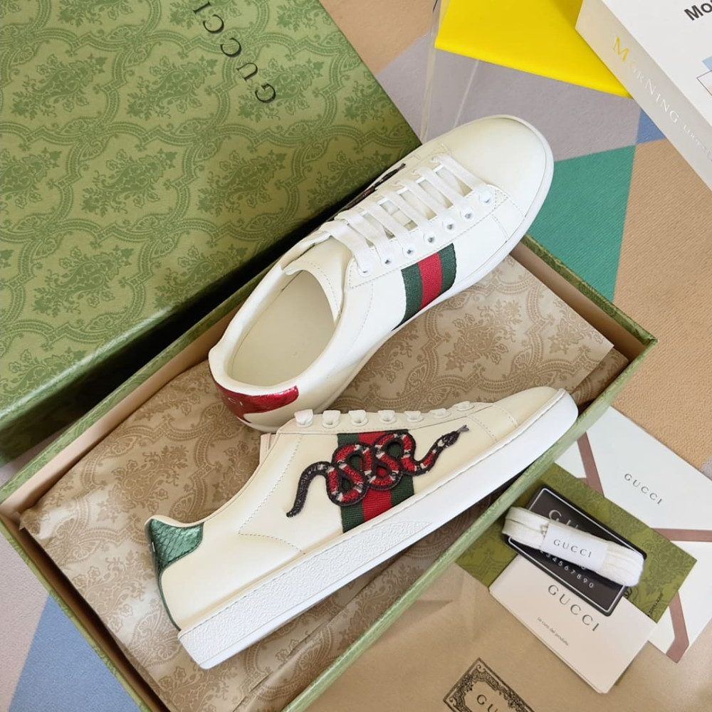 Gucci Ace Sneaker Embroidered Snake 456230