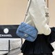 Chanel Heart Crush Chain Flap Bag in Denim Blue AS3829