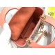 Lady Dior Mini Coral Pink Two-Tone Thread Embroidery Bag M0505 With Honeycomb Pattern And Rhinestones