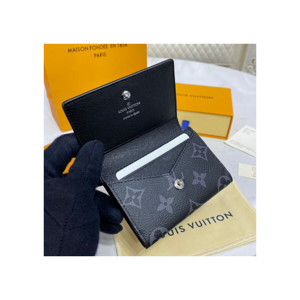 Louis Vuitton Monogram Eclipse Enveloppe Carte De Visite