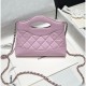 Chanel 31 Mini Shopping Bag Chain Clutch Shiny Lambskin AS3656