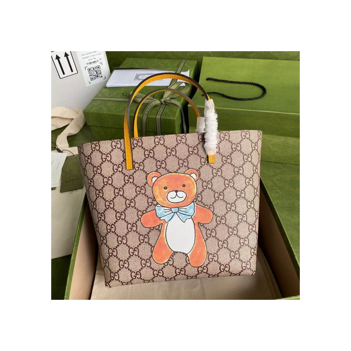 Gucci Teddy Bear Prin Tote 410812