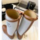 Hermes Box Calfskin and Canvas Jumping Boots H231081