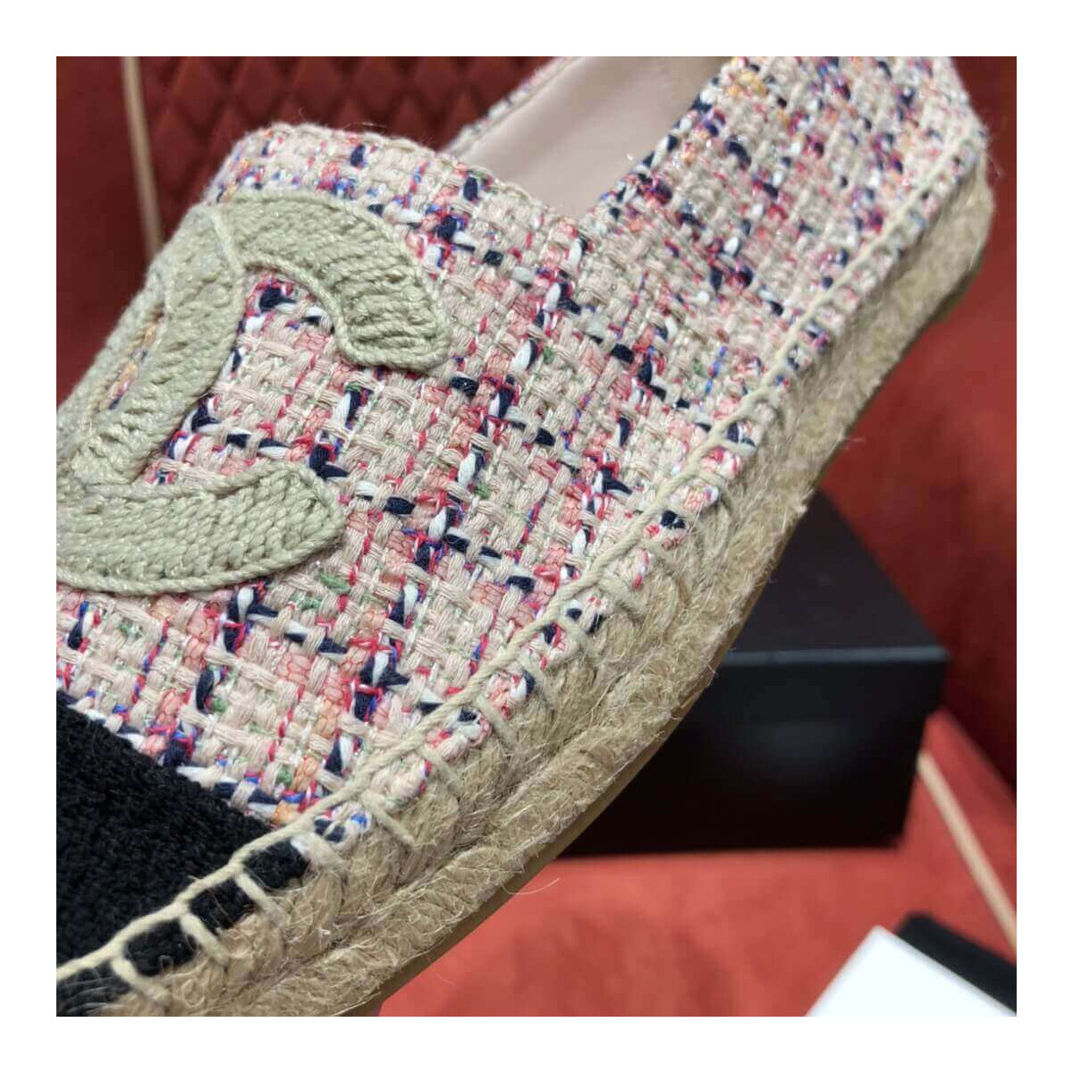 Chanel Tweed &amp; Grosgrain Espadrilles G29762