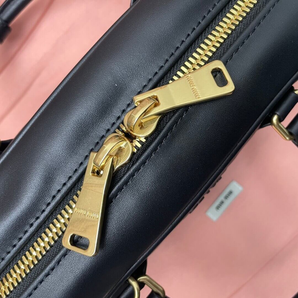 Miu Miu Arcadie Leather Bag 5BB148 Black