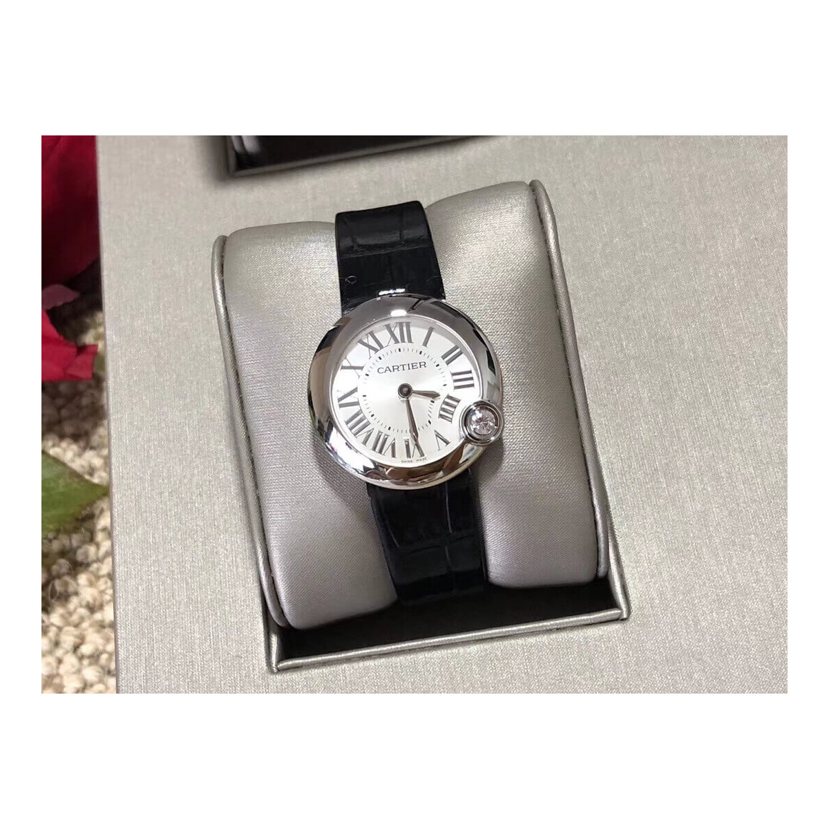 Cartier Ballon Blanc De Silver Quartz Watch WGBL0003