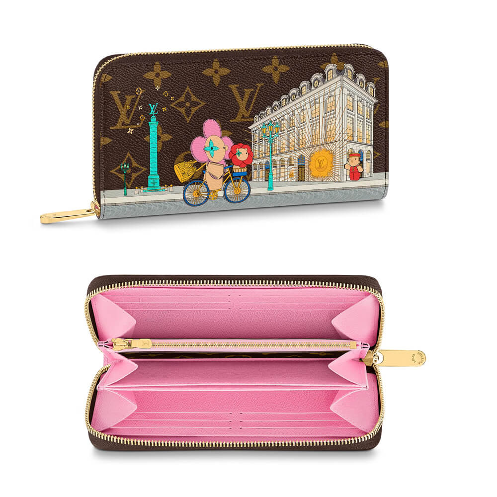 Louis Vuitton Christmas Animation 2022 Zippy Wallet M81544 Pink