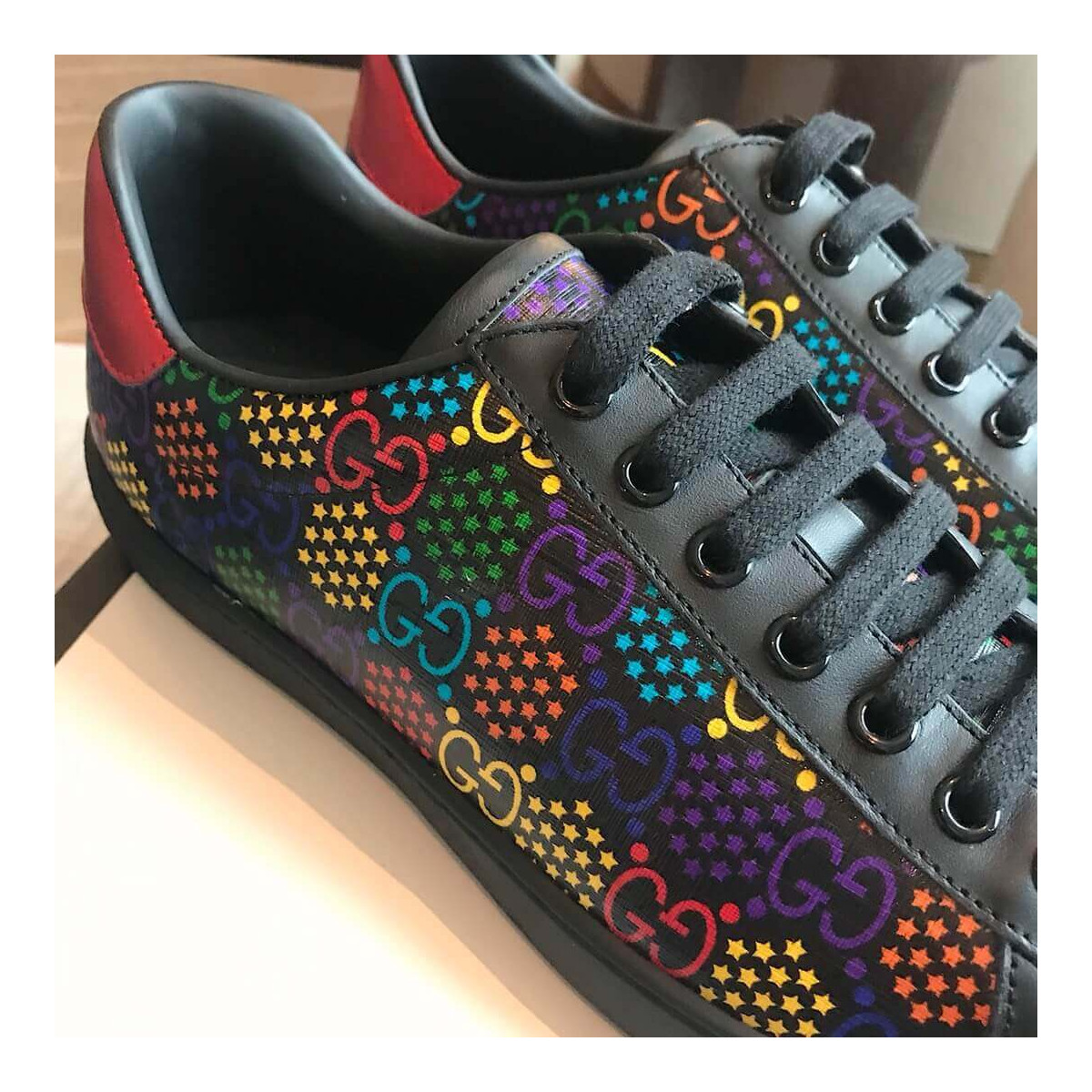 Gucci GG Psychedelic Ace sneaker ‎610086 Black