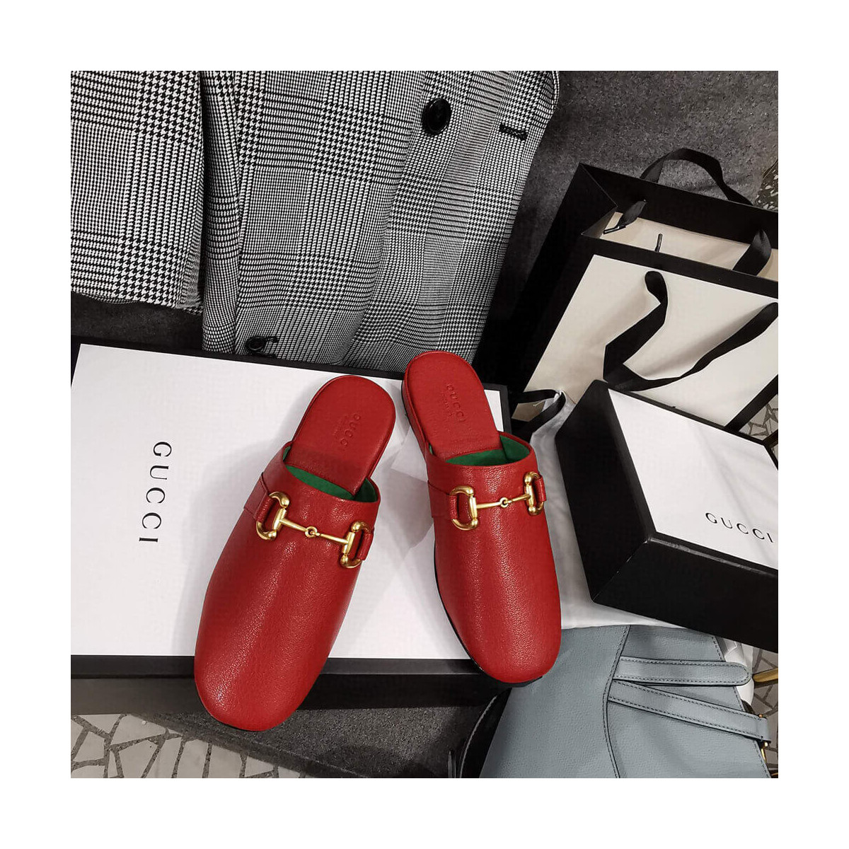 Gucci Leather Slipper 604075 Red