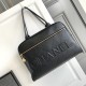 Chanel Calfskin Quilted Logo Maxi Bowling Bag AS3718