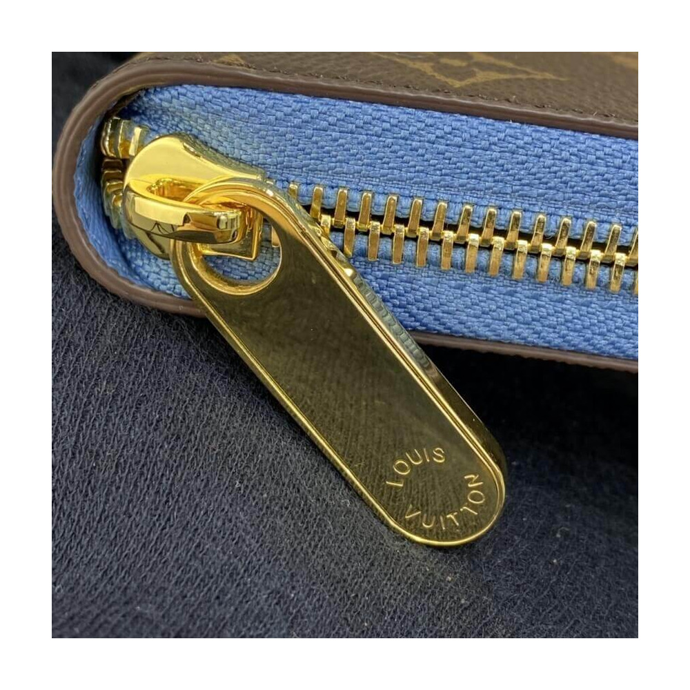 Louis Vuitton Monogram Zippy Wallet M63894 Blue