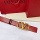 Valentino Reversible Vlogo Signature Belt In Glossy Calfskin 40 mm