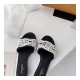 Chanel Satin CC Pearl Sandal Flats 36123