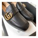 Gucci Leather Loafer with Double G 602496 Black