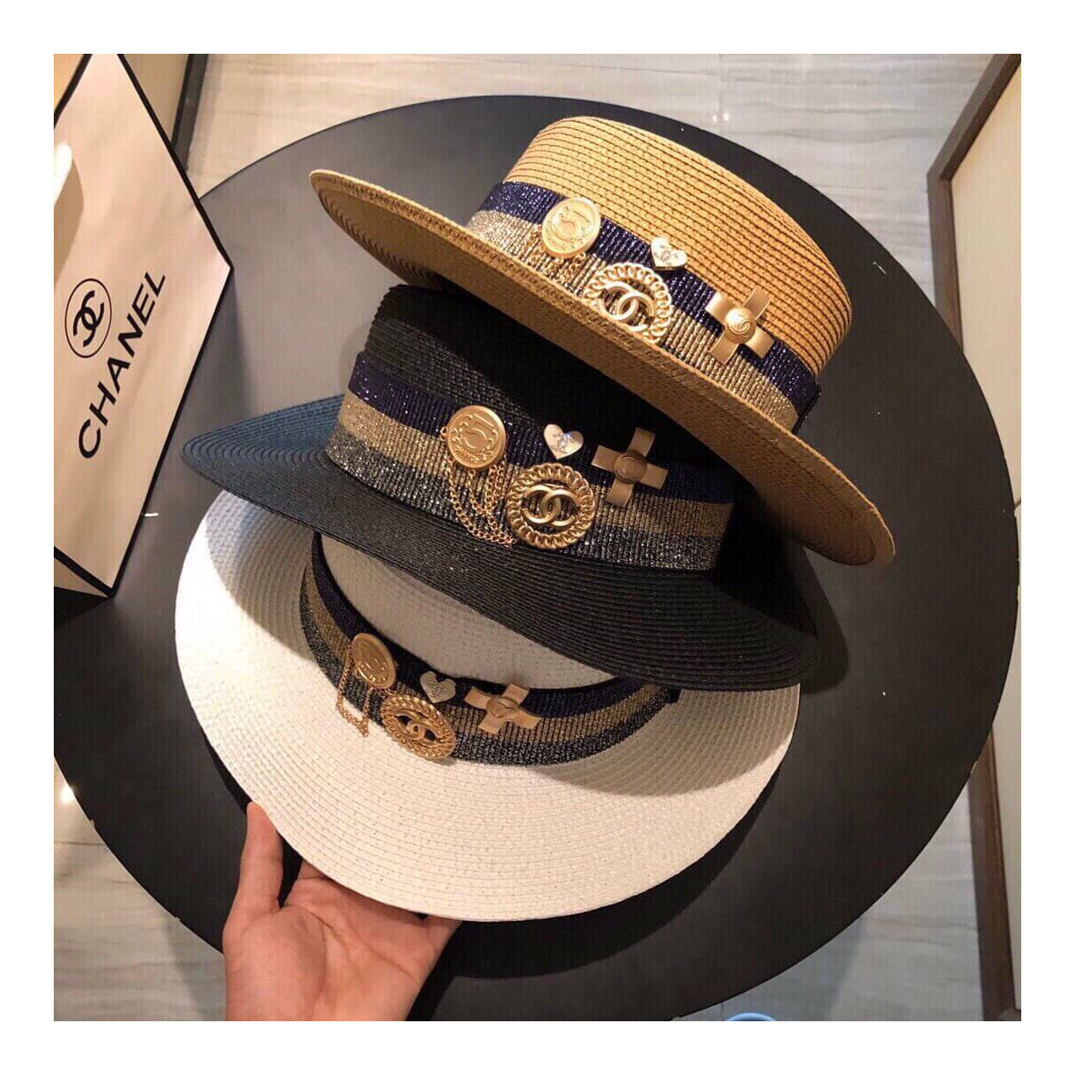 Chanel Badge Fedora Hat D014