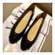 Chanel Crocodile Patent CC Cap Toe Flats Ballerinas G02819