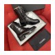 Chanel Calfskin Black Combat Lace-Ups Boots G34953