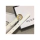 Gucci White Leather Belt With Double G Buckle 20mm