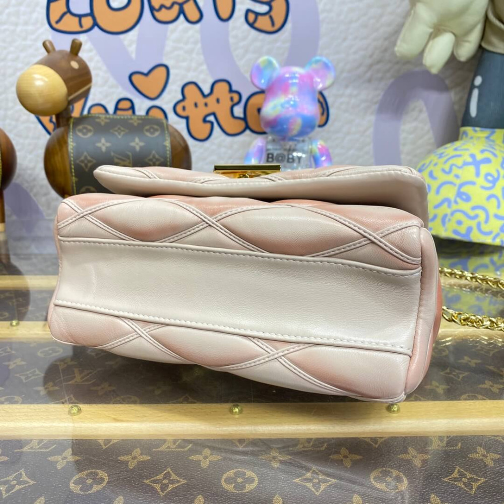 Louis Vuitton GO-14 MM Bag M23568 Beige/Pink